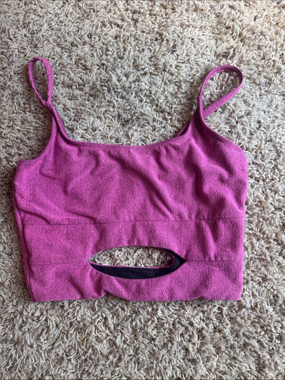 Plum Pink Cutout Tank Bralette